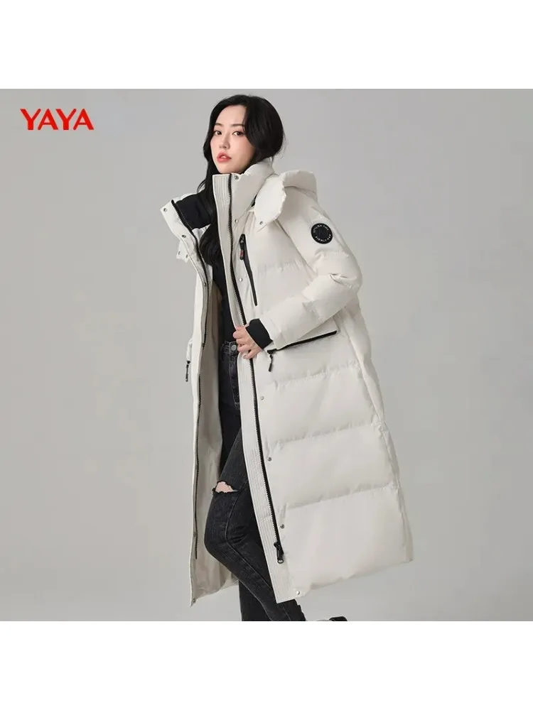 2023 New Warm Parkas Woman Down Winter Jacket Women Xplosion Medium Long Plus Loose Outwear Hooded Brand Coat