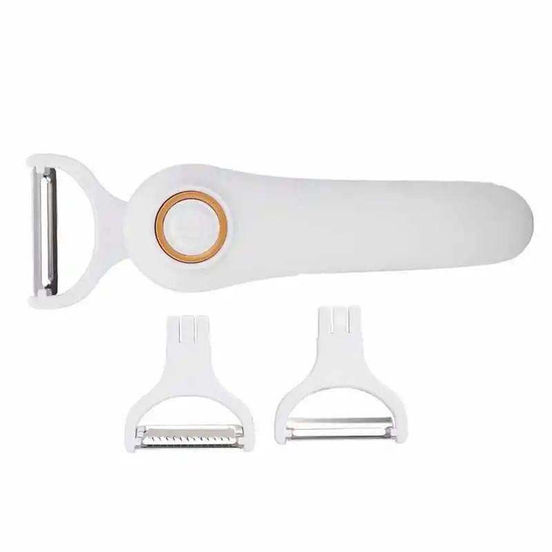Multifunction Electric Peelers 3-in-1 Premium Stainless Steel Vegetable Cutter Potato Peeler USB Charging Fruit Peeling Machine 3