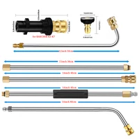 Gutter Cleaning Tool Pressure Washer Extension Wands Roof Cleaner Nozzle Replacement Ring 1/4 Quick Connect Joint for Karcher 2