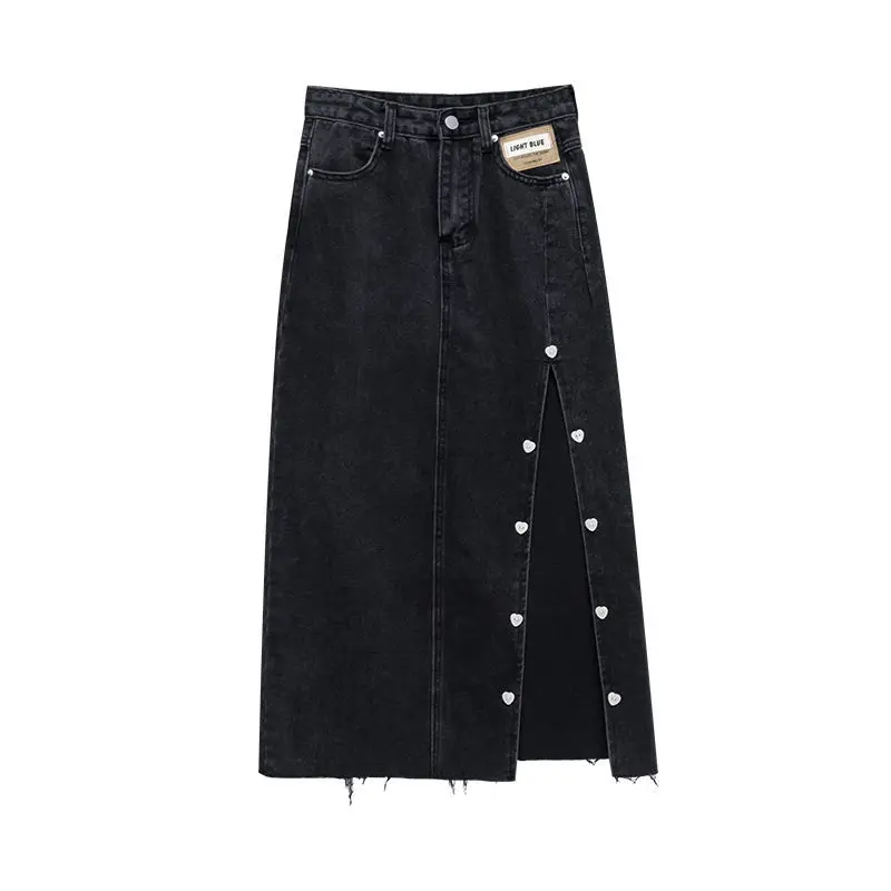

Women's Summer 2022 New Style Denim Cowboy Side Slit A-line Skirt