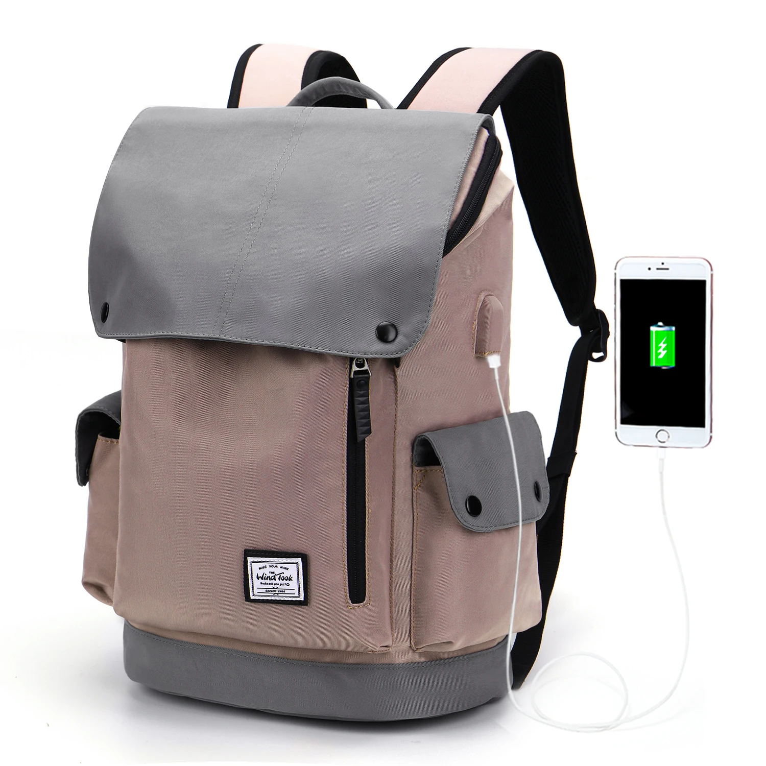 WindTook Laptop Backpack for Women Travel Computer Bag USB Charging Port 15.4 Laptop Waterproof Fashion Backpack