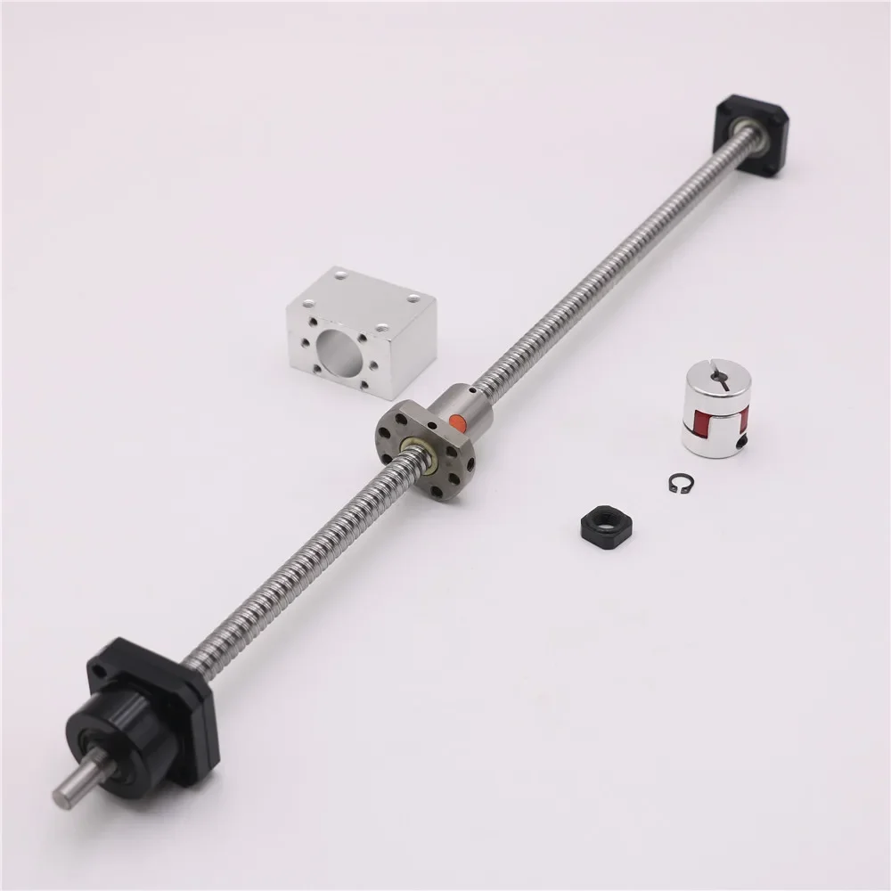 SFU1605 볼 스크류 선형 세트 C7 볼 너트 하우징 FK12 FF12 CNC 기계 부품 용 고정 플로트 엔드 서포트 플럼 커플 링, 볼 스크류 리니어 세트 FK12