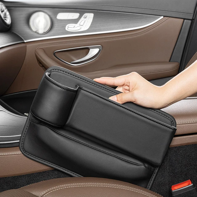 Boîte de rangement de siège de voiture en cuir PU, remplissage d'espace  fendu, console automatique, fente latérale, poche de siège, 1 pièce -  AliExpress