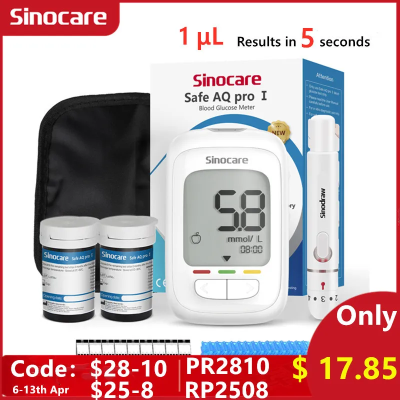 Sinocare Medidor De Glucosa En Sangre Safe AQ Pro I Gluc metro M dico 