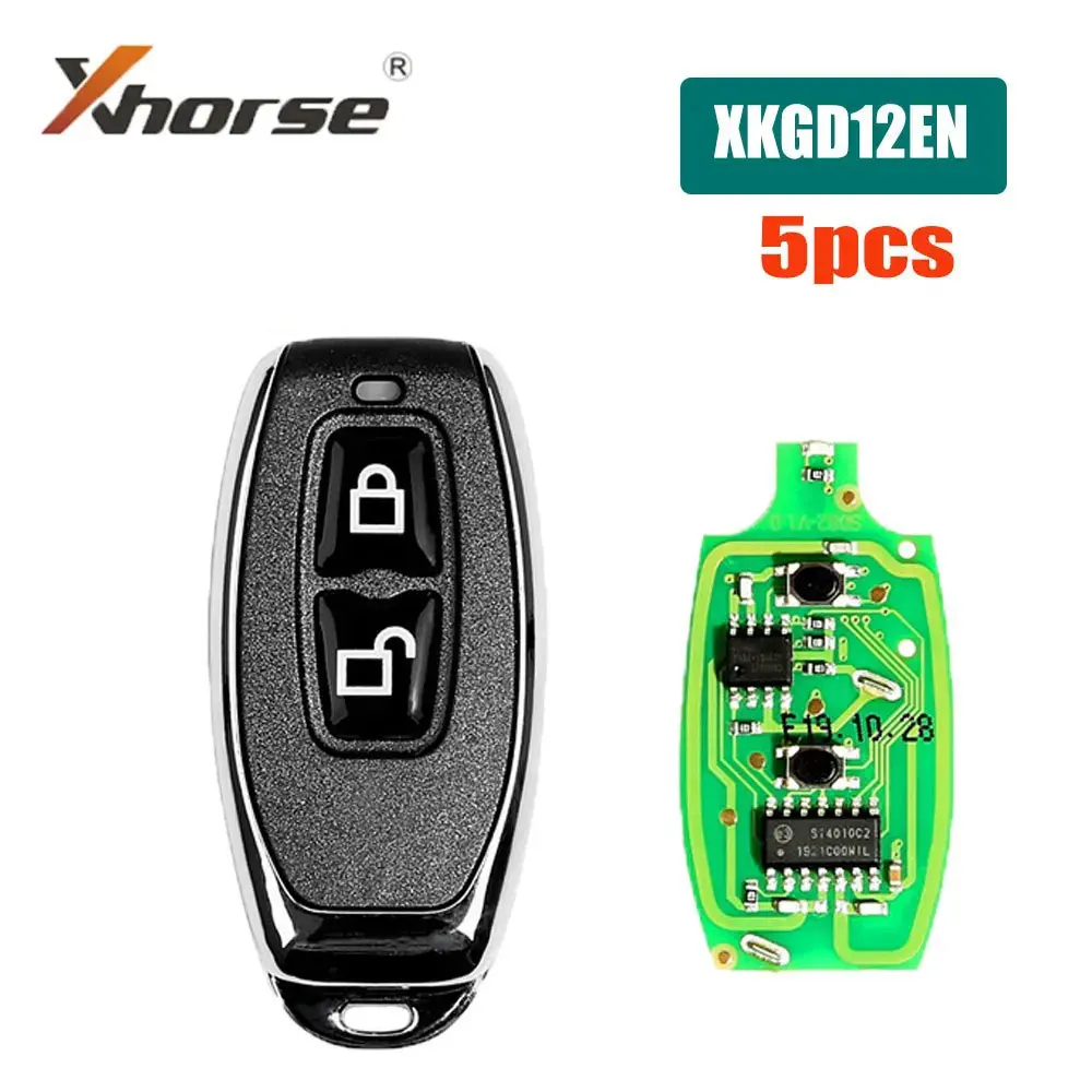 

Универсальный проводной дистанционный ключ Xhorse XKGD12EN VVDI, пульт дистанционного управления с 2 кнопками для гаражных дверей, для ключей VVDI, английская версия, 5 шт.