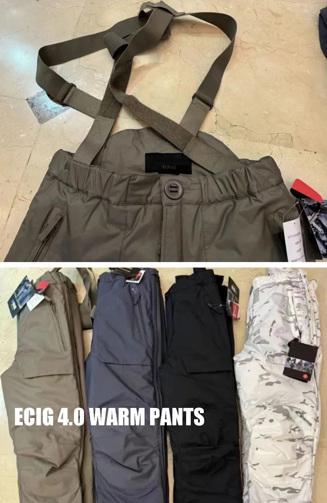 KIICEILING ECIG 4.0 MIG 4.0 Hiking Tactical Pants Cargo Pants Men Women Hunting Ski Climbing Winter Thermal Waterproof Trousers