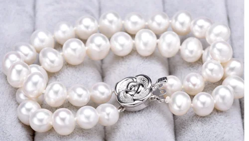 

AAA 8-9mm South Sea Genuin White Pearl BRACELET 7.5-8" fine jewelryJewelry Making