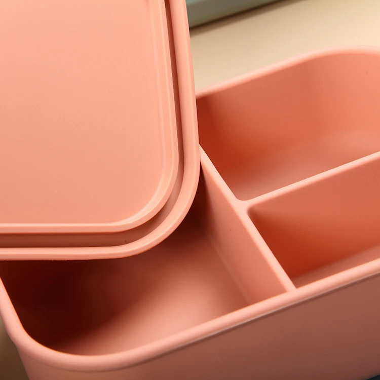 Portable Lunch Box Bowl Silicone Food Container Tableware Salad Bowl Silicone Lunch Box With Lid