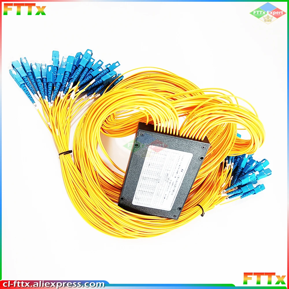 

SC/ UPC 2.0mm 1x64 PLC Fiber Optic Splitter Cassett Fiber Optical Splitter or ABS PLC Splitter Single Mode SC FC LC ST Connector