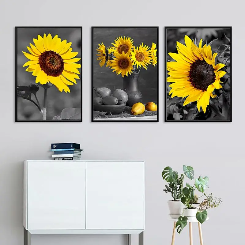 

GATYZTORY Pictures By Number Sunflower Handpainted Kits Drawing Canvas Coloring Oil Painting Flower Handicraft Home Decoration
