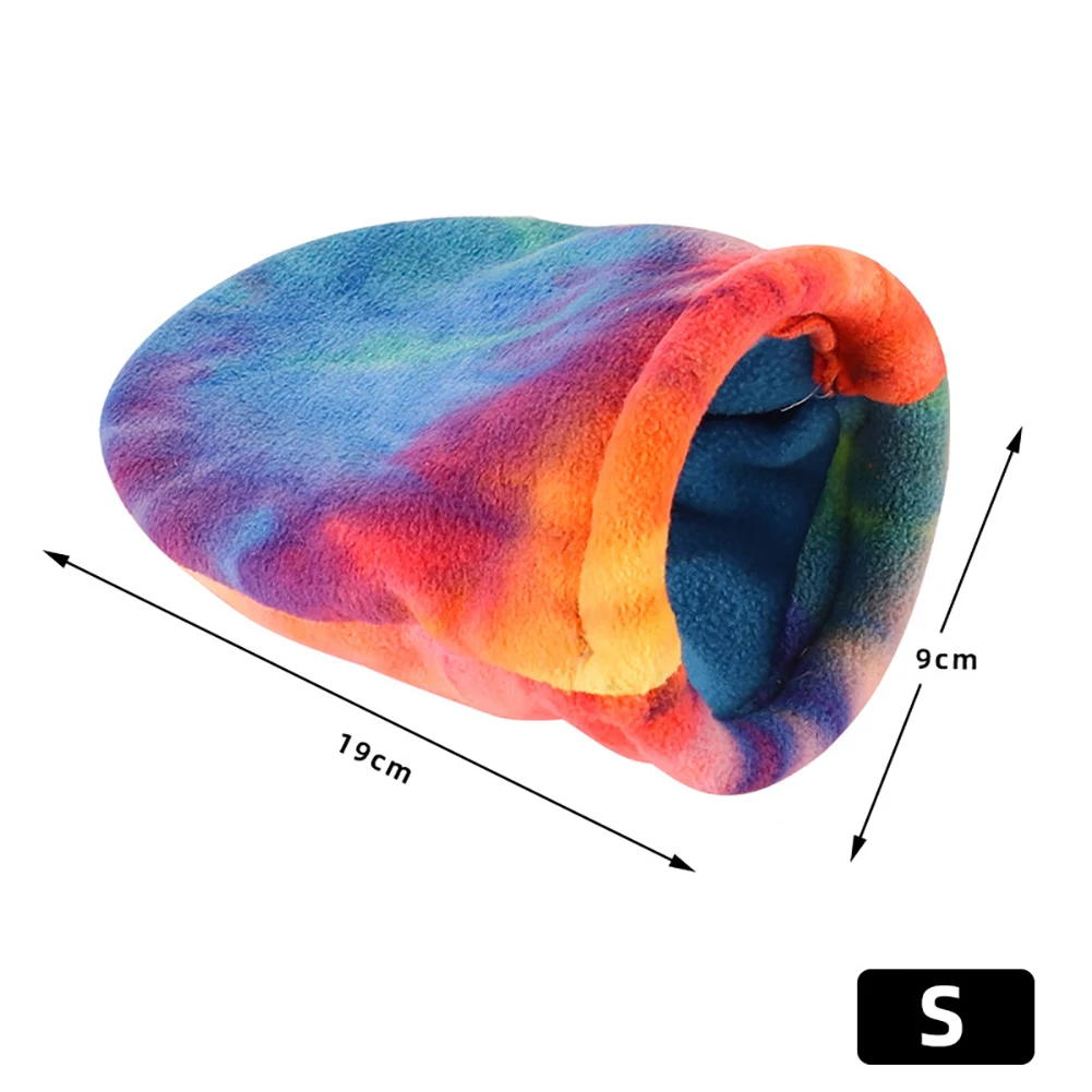 Pet Bed House Cat Puppy Bed Cave Rainbow Tricken Warm Sack Sleeping Bag For Hamster Guinea Pig Rabbit Pet Supplies