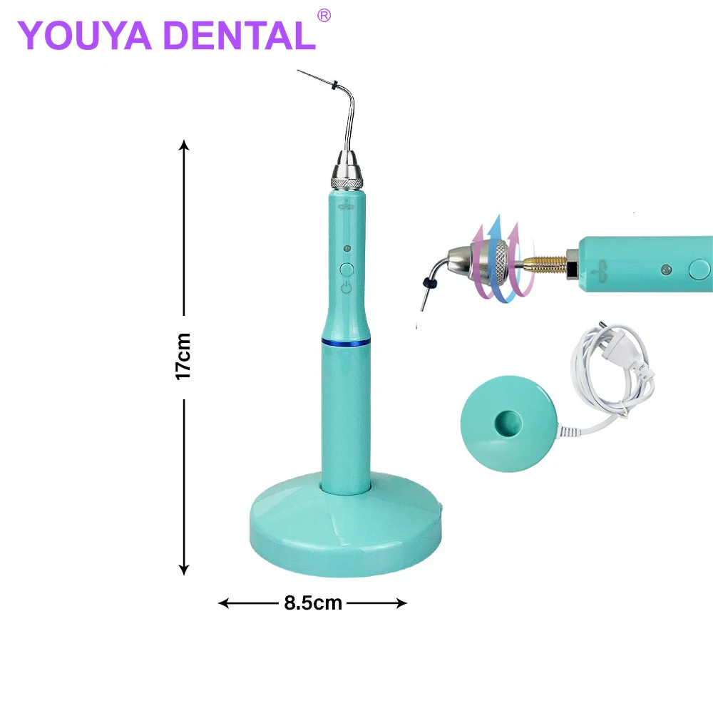

Dental Cordless Wireless Gutta Percha Obturation System Endo Electric Heated Pen with 2 Tip Dental Obturation Pen Dentistry Tool
