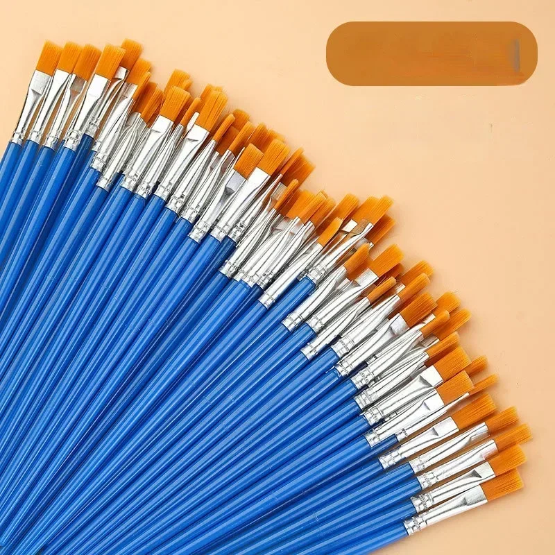 Premium Paint Brushes Set - Ideal for Acrylic, Watercolor, and Oil Painting - Includes Flat, Round, and Pointed Brushes - Perfect Art Supplies for Creative Projects (10/20/50 PCS)