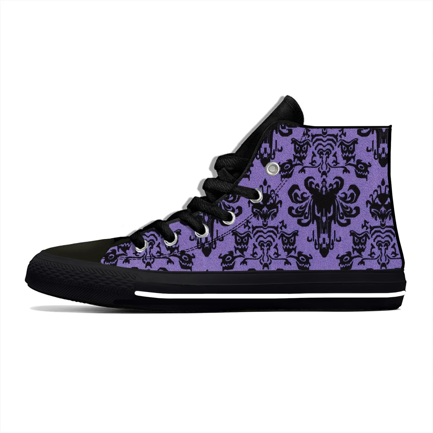 Hot Cool Haunted Mansion Novelty Design Fashion Lightweight High Top Classic Board Shoes Men Women Casual Breathable Sneakers