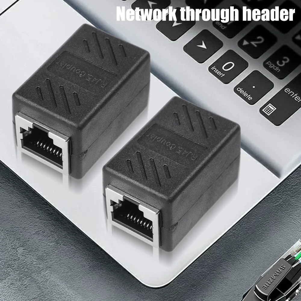 ZUZONG RJ45 Coupler, In Line Coupler Ethernet Coupler Cat8/ Cat7/ Cat6/ Cat5e/ Cat5 Ethernet Cable Extender Adapter Female To Female (10 Pack Black - Foto 2