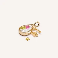 Petits cœurs océan mignons, à la mode et à la mode, peuvent être ouverts avec des colliers, pendentifs gouttelettes d'eau et petits articles 4