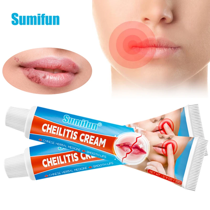 20g Sumifun Cheilitis Lip Cream Cold Sores Treatment Anti Lip Wrinkles