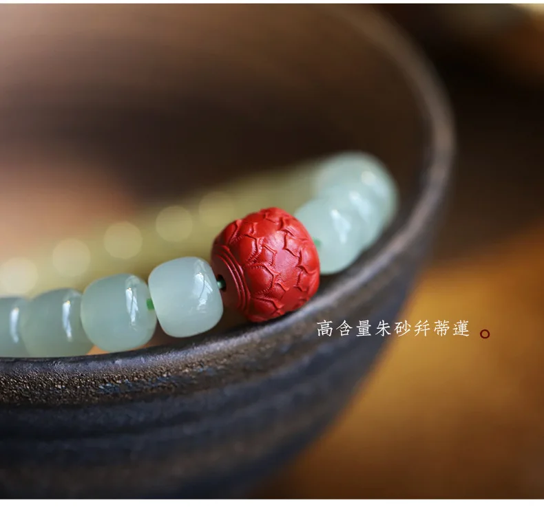 Hetian Jade Natürliches Armband Kristall Transparent Buddha Armband Benmingnian Für Paare Frau Männer Geschenk Mit Jade Armband – Detail 8