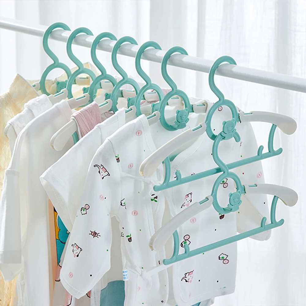 Dropship 5pcs Baby Clothes Hanger Flexible Racks Plastic Clothing