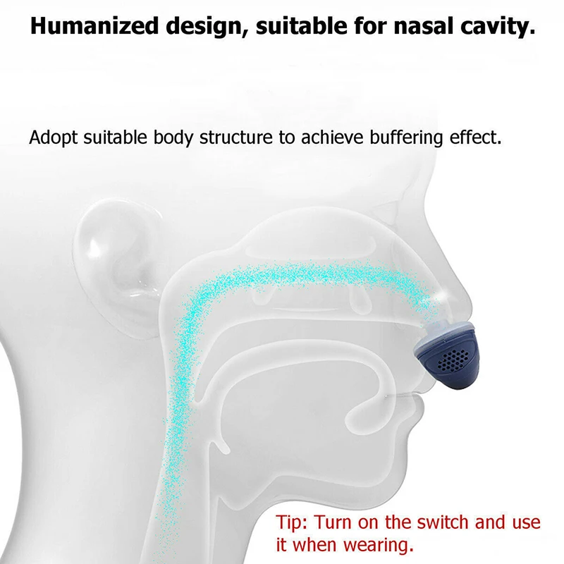 Tapón de Ronquidos Eléctrico Dispositivo Antironquidos Ayuda para Respirar  Durante el Sueño Solución para Ayuda Antironquidos Tapones de Ventilación  Nasal Portátiles ANGGREK Otros