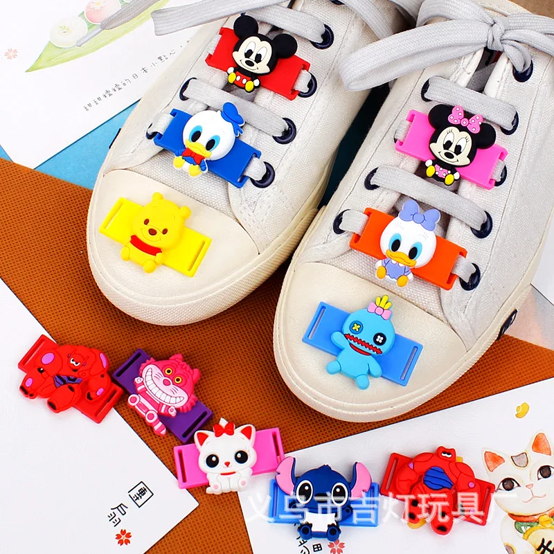 Disney Mickey Mouse Minnie Shoe Charms Cartoon Anime Figure Kawaii