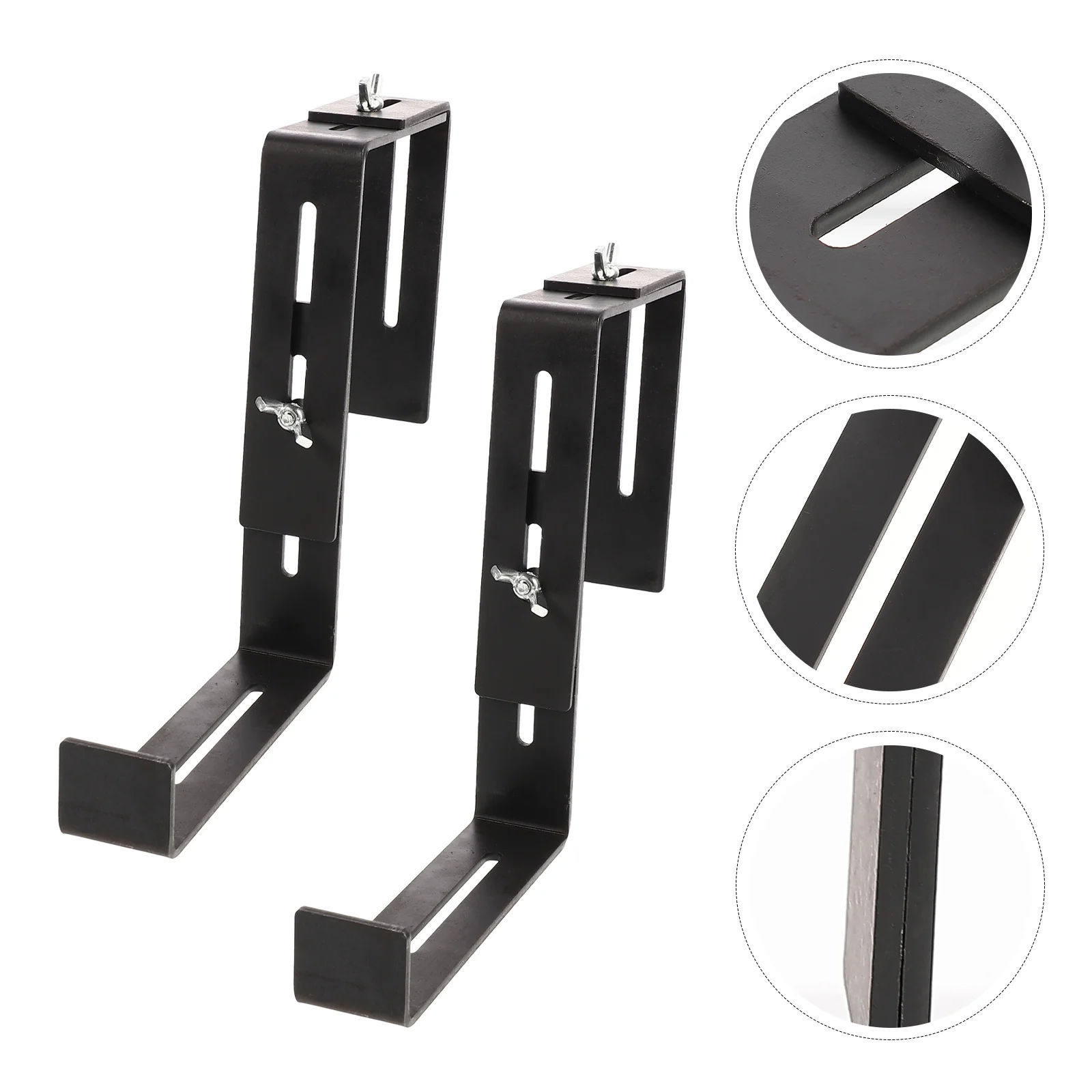 

Bracket Flower Planter Box Wall Hanging Brackets Pot Window Hanger Plant Hook Holder Railing Balcony Hooks Rail Deck Iron Fence