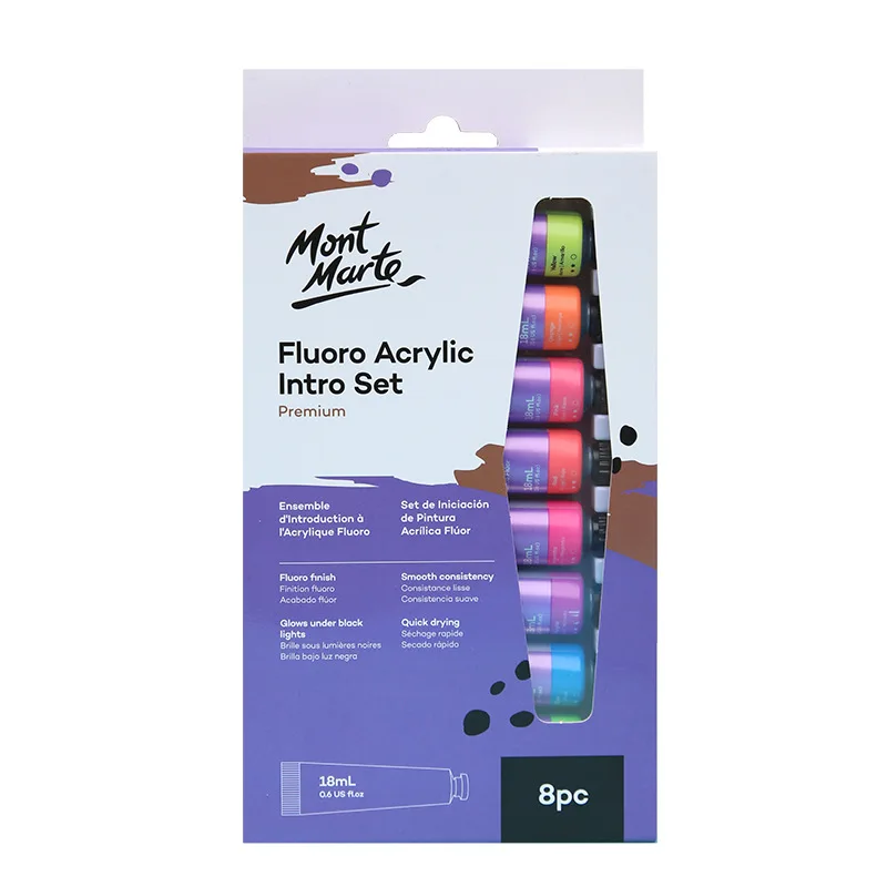 Fluorescent Acrylic Paint Set