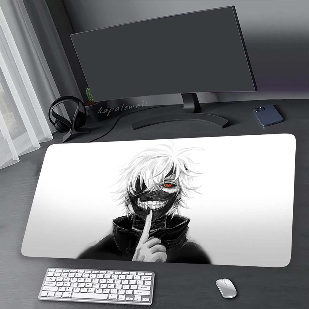 

Tokyo Ghoul Locking Edge Mause Pad Computer Mouse Pad For Gamer XXL Gamer Desk Accessories Game Carpet 900x400mm Soft Mousepad