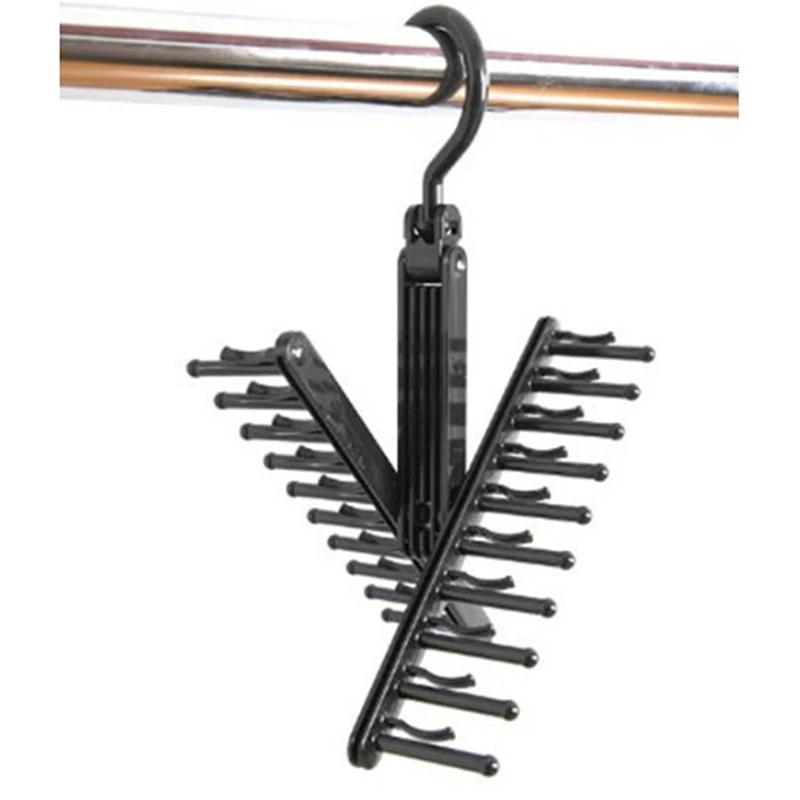 

Creative 360 Degree Rotating 20 Tie Rack Closet Organizer Neck Ties Necktie Belt Scarves Non-slip Holder Hanger
