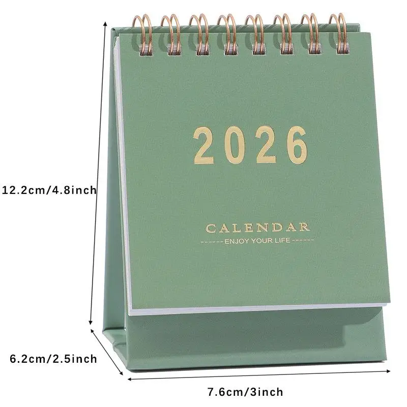 2026 Calendario semplice Piccolo calendario da tavolo Calendario a spirale creativo Planner Decorazione del desktop Cancelleria per ufficio 2026 Ornamento per la casa - immagine 6