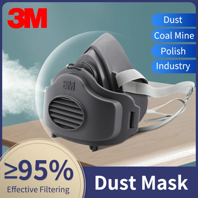 Respirateur de peinture Anti-poussière 3M 3200, demi-masque à gaz, filtre  de Protection 3701, pulvérisation Anti-poussière industrielle, filtres Anti-particules  - AliExpress