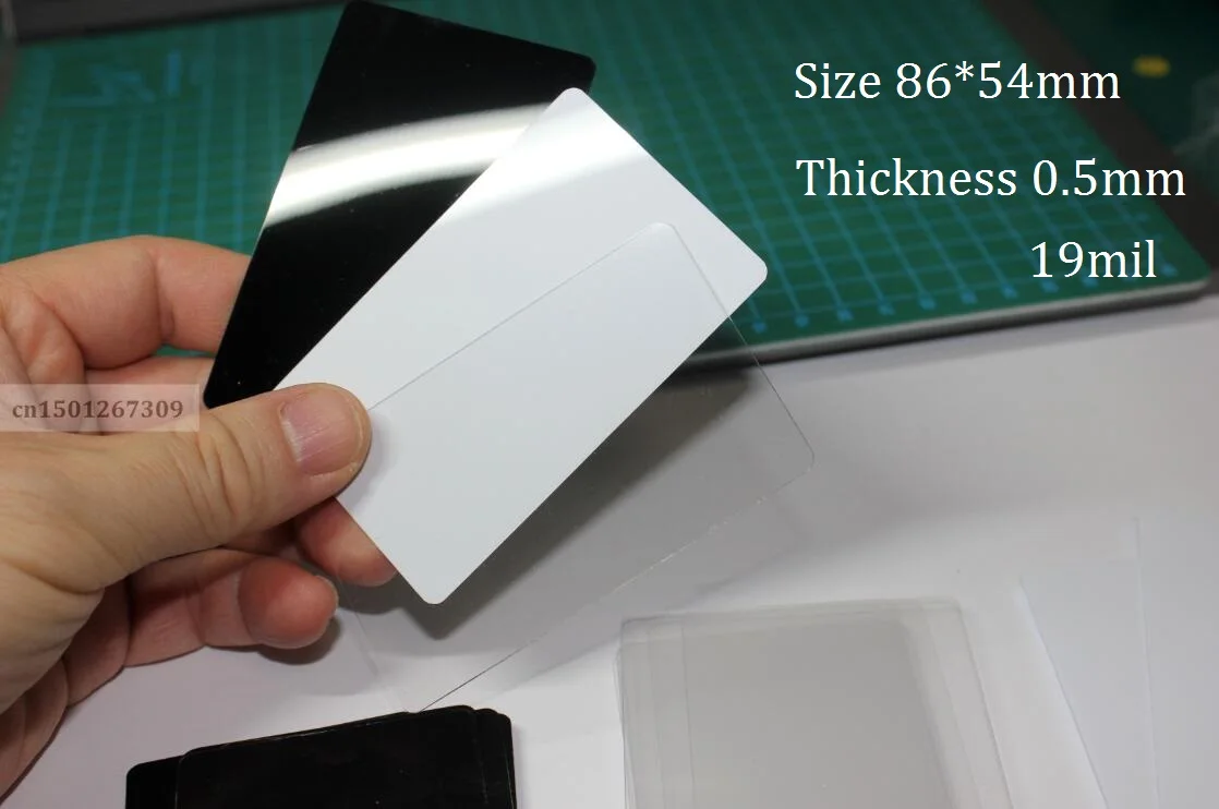 Glossy Finish Blank Plastic PVC Acetate Business Cards