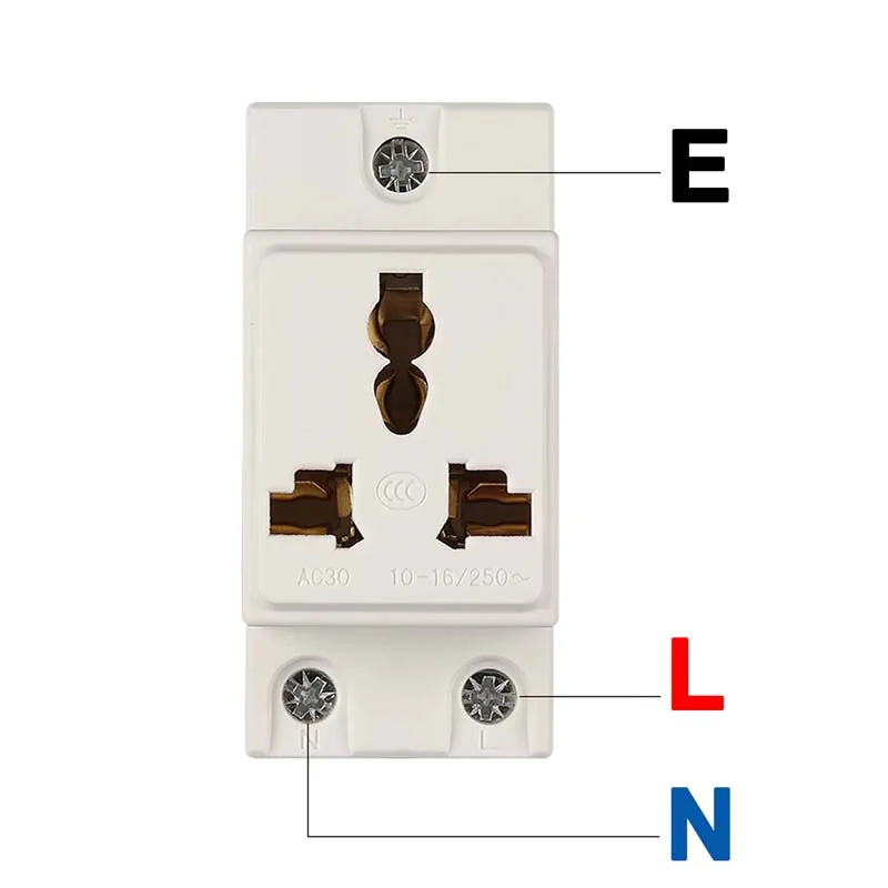 AC30 3  ⷯ  35mm Din  Ʈ 10-16A 250V Ŀ, ٱ 3 ġ   й ڽ