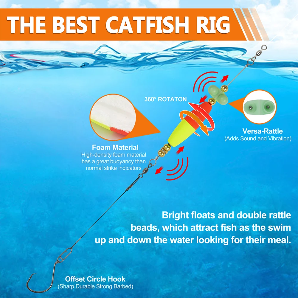 1Pcs Catfish Float Rigs Catfish Tackle Rattling Cork Peg Floats - Main Image