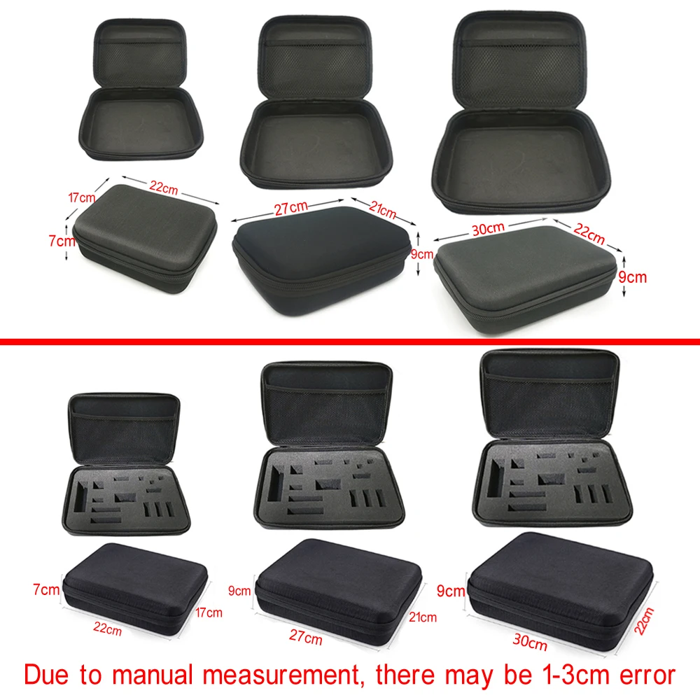 Portable Travel Camera Bag Collection DIY Foam Case Storage Bag Shockproof Zipper Pouch Outdoor Handbag Box Pocket Accessories