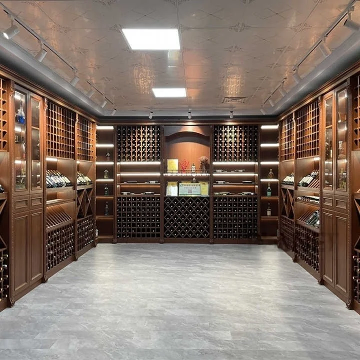 Planet Factory High End Luxury Wood Big House Bar Storage Wine Rack Cabinet