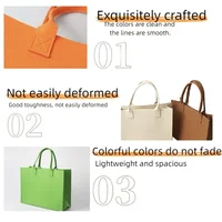 Vente en gros / lots de 100 pièces, sac fourre-tout en feutre à logo personnalisé, grande capacité, sac à main portable, sac de rangement réutilisable, sac cadeau 2