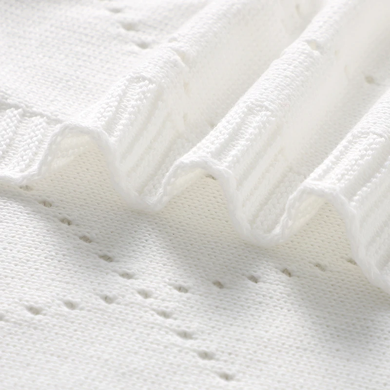 Baby Blankets for New Born Boys Girls 90*70cm Cotton Knitted Infant Stroller Bedding Swaddle Wrap Quilts Plaid Toddler Throw Mat - 5