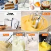 White Color Handheld Electric Egg Beater Household Automatic Mixer Egg White and Cream Beater Mini 7-speed Egg Beater 5