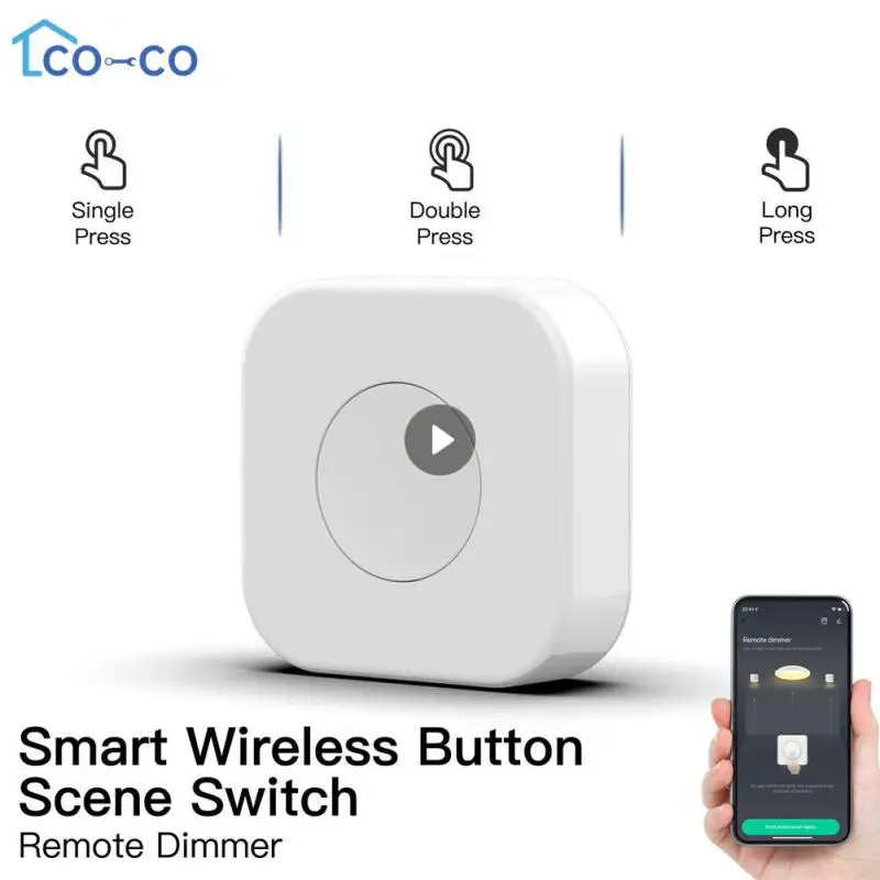 Tuya Zigbee Button Smart Scene Switch Wireless Mini Switch Multi Scene Linkage One Touch Control Button Funziona Dispositivi Zigbee