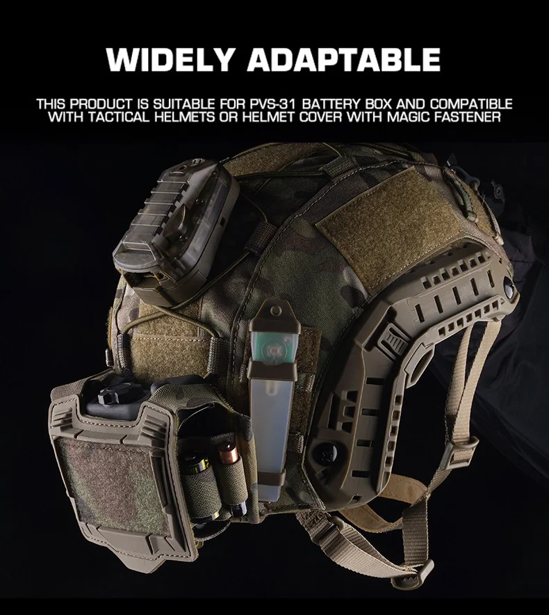 Kompakte Helm-Batterie-Tasche der K-Serie, multifunktionale Gegengewichtsaufbewahrung für Nachtsichtgeräte, Jagd, Airsoft, Campingausrüstung – Detail 4