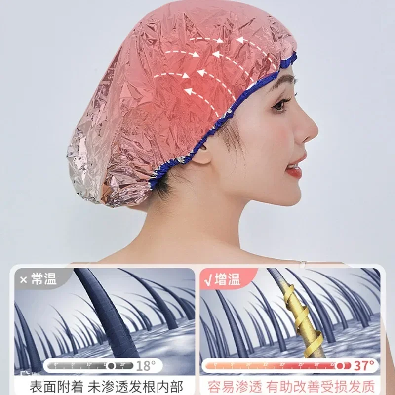 Self-heating Tin Foil Hair Mask Cap 1pcs Portable