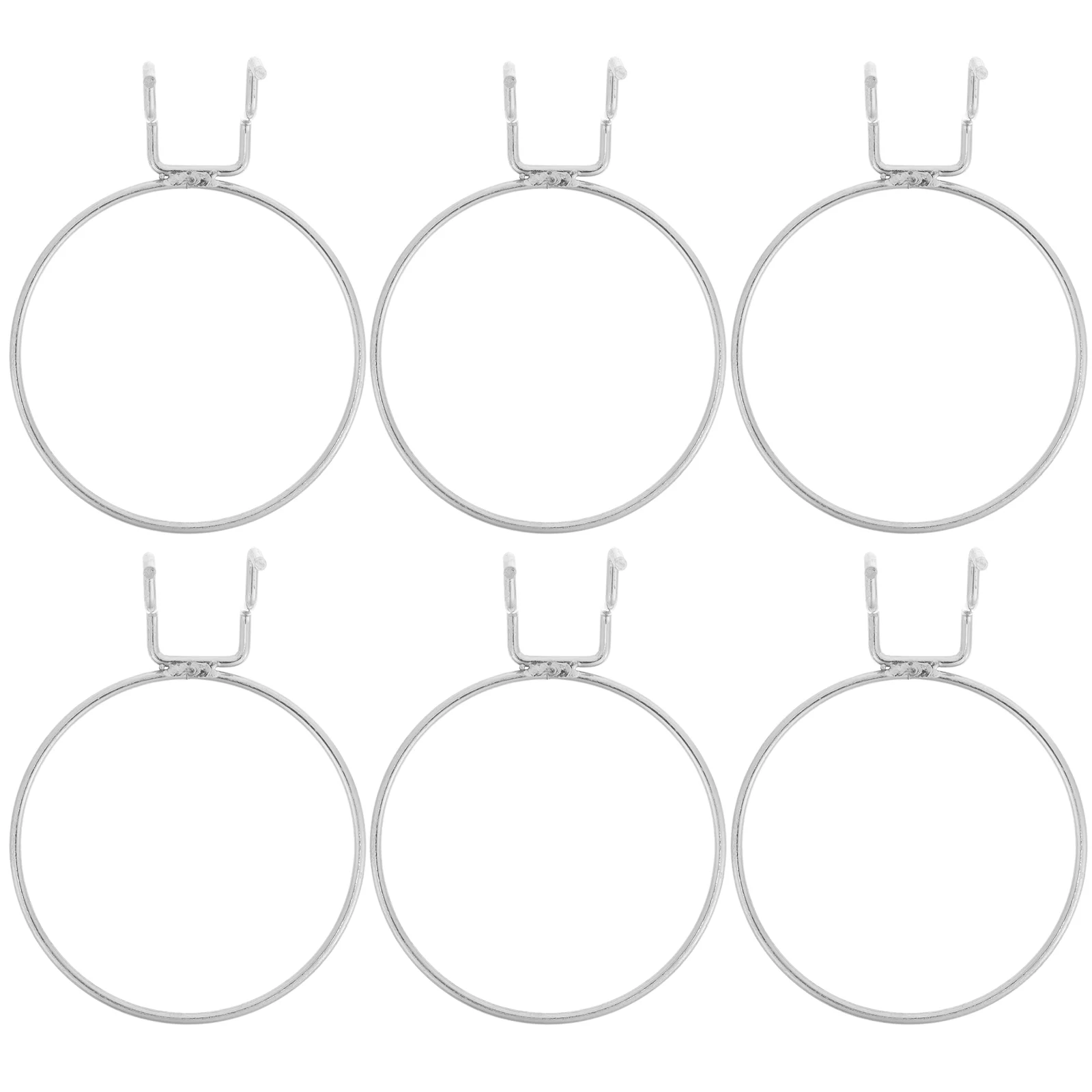 

6 Pcs Orifice Plate Hook Pegboard Loop Hooks Cup Holder for Nail Stamping Ring Accessories Iron Kits