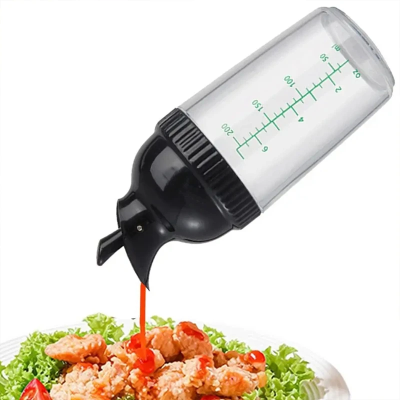 Description Picture 3 of itemSalad Dressing Shaker 200ML Oil Bottle Easy Grip Sauces Dispenser Bottle Container With Scale Leakproof Mixer Kitchen Seasoning