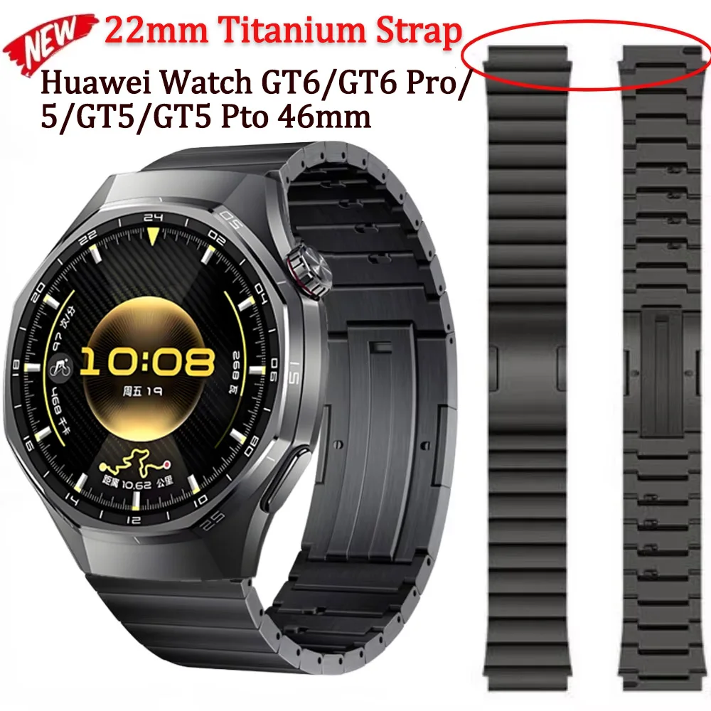 Premium Titanium 22mm Quick-Release Strap with Butterfly Buckle