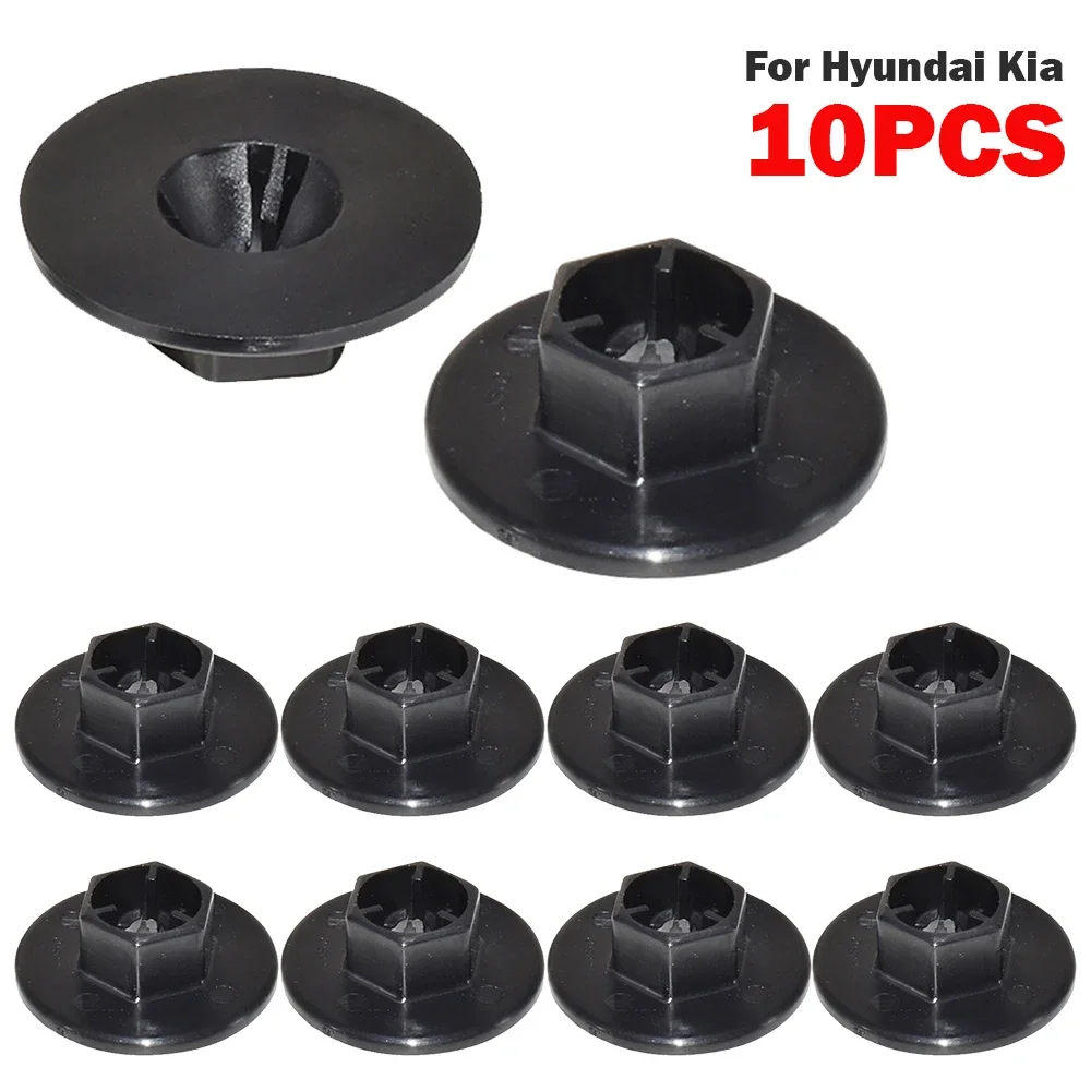10 Dadi In Nylon Per Parafanghi E Paraurti 84145-26000 - Compatibili Con Hyundai E Kia, Misura 14mm