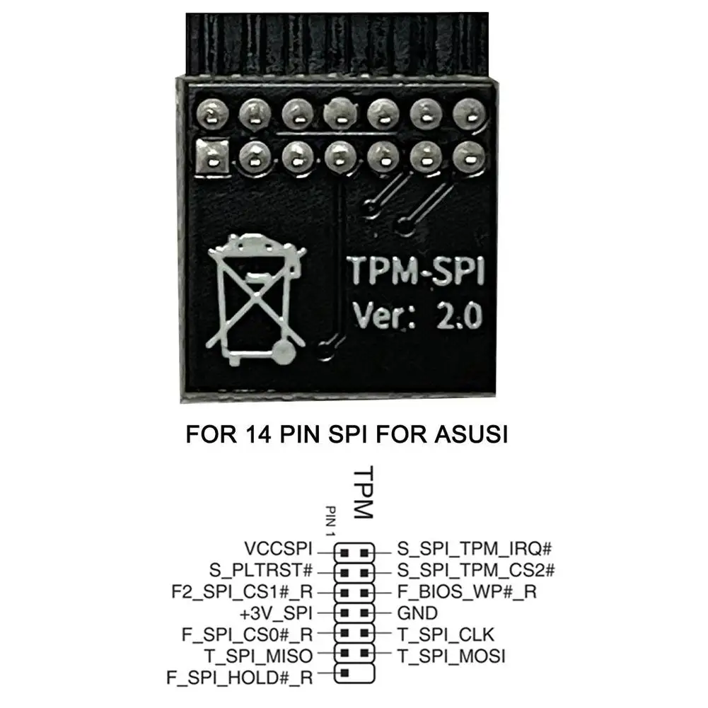Newest TPM 2.0 Encryption Security Module Remote Card Supports Version 2.0 12 14 18 20-1pin Pin Support Multi-brand Motherboard