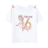 Personalized Ballerina Birthday 1-9 Years Shirt Girls Custom Name Ballet T-Shirt Ballet Dancer Short Sleeve Tee Girl Summer Tops 4
