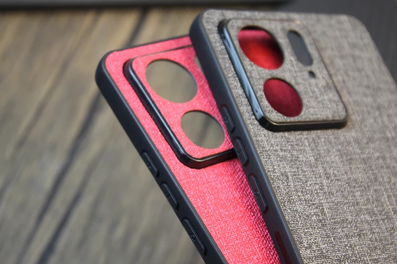 Luxurious Soft TPU Edge & Hard Fabric Back Protective Case