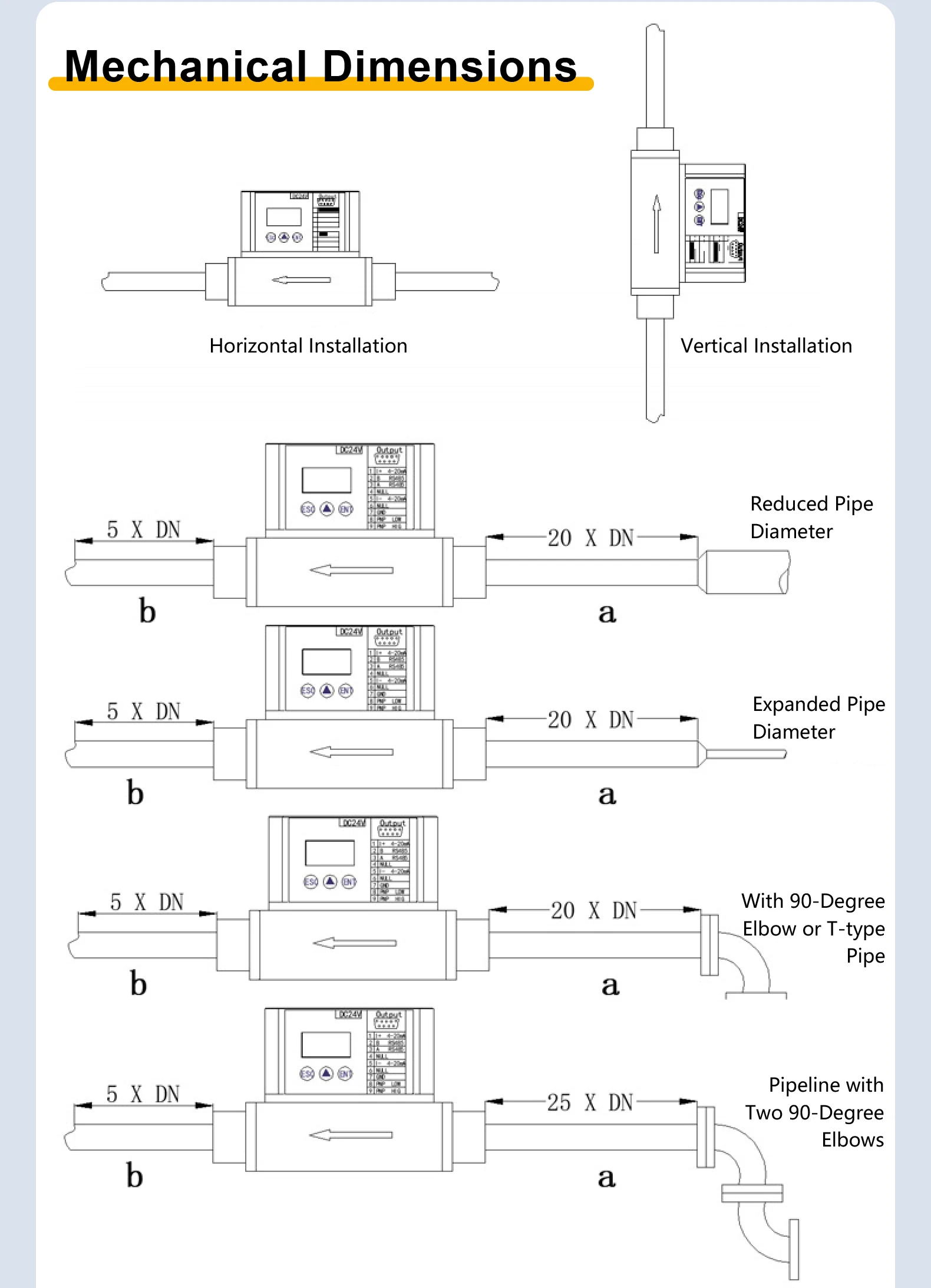 MEMS Thermal Gas Flow Meter LCD Display for Compressed Air Nitrogen Oxygen Monit
